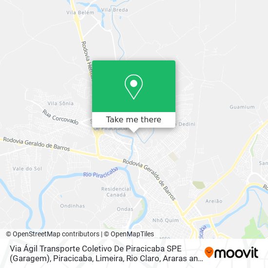 Via Ágil Transporte Coletivo De Piracicaba SPE (Garagem) map