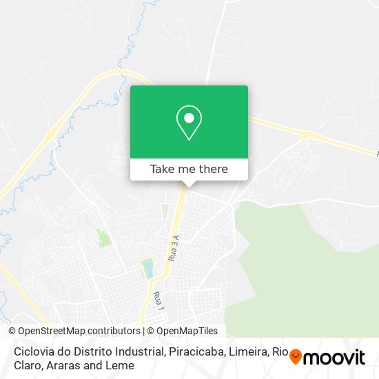 Ciclovia do Distrito Industrial map