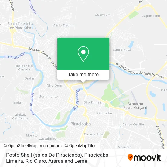 Posto Shell (saida De Piracicaba) map