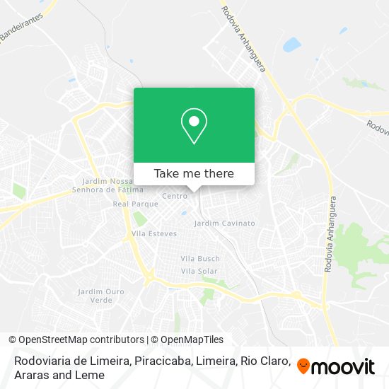 Mapa Rodoviaria de Limeira