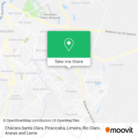 Chácara Santa Clara map
