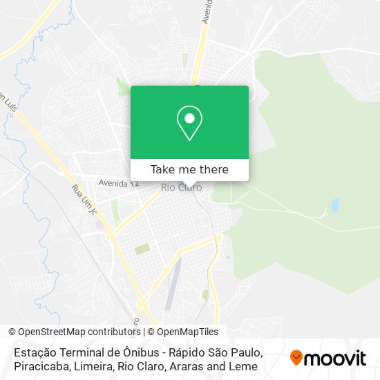 Estação Terminal de Ônibus - Rápido São Paulo map
