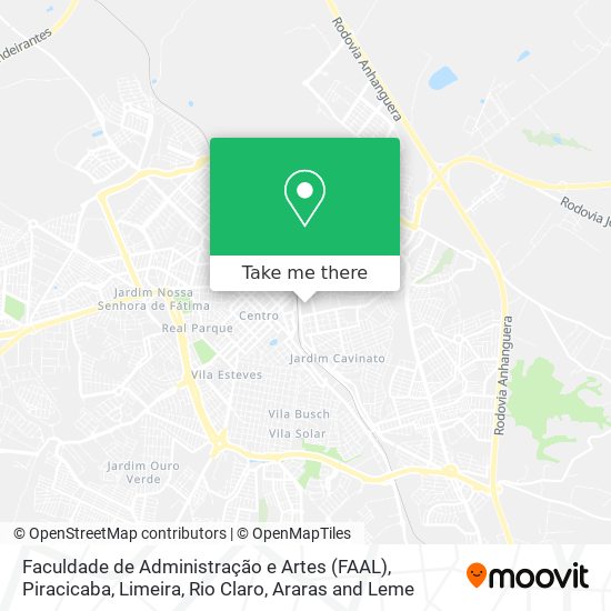 Mapa Faculdade de Administração e Artes (FAAL)