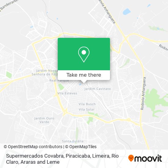 Mapa Supermercados Covabra