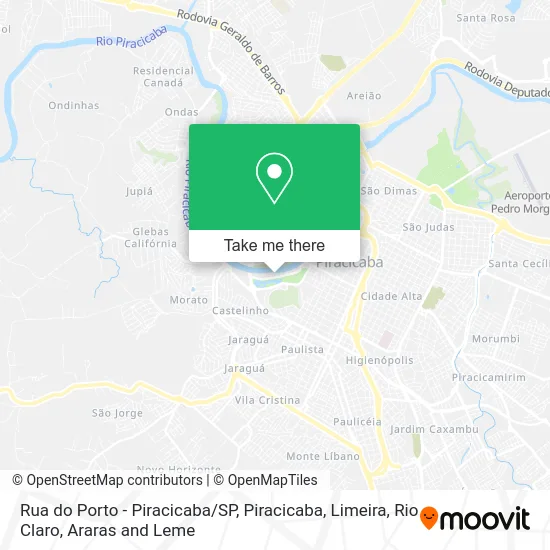 Rua do Porto - Piracicaba/SP map