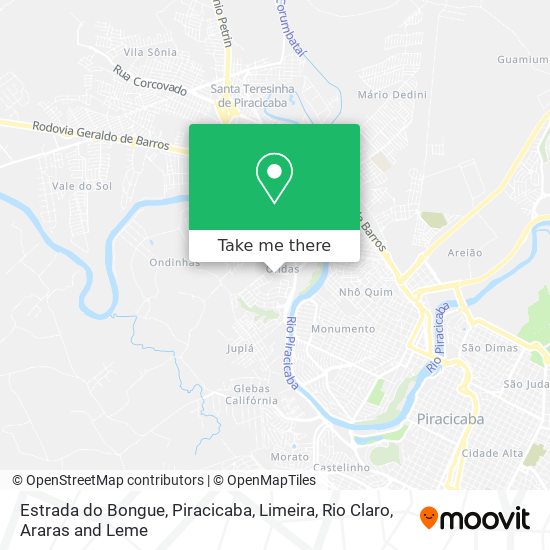 Mapa Estrada do Bongue