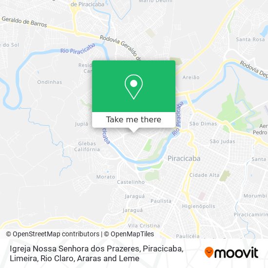 Mapa Igreja Nossa Senhora dos Prazeres