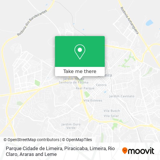 Mapa Parque Cidade de Limeira