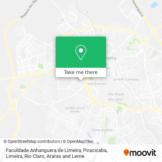 Faculdade Anhanguera de Limeira map