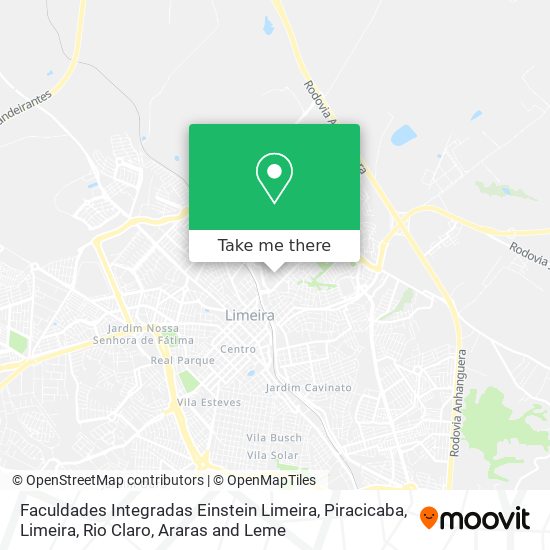 Faculdades Integradas Einstein Limeira map