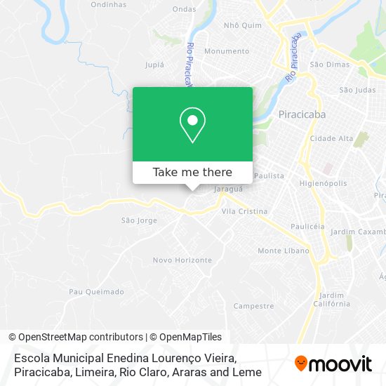 Mapa Escola Municipal Enedina Lourenço Vieira