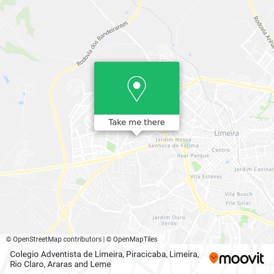 Mapa Colegio Adventista de Limeira