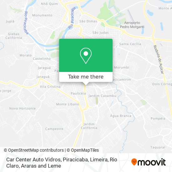 Car Center Auto Vidros map