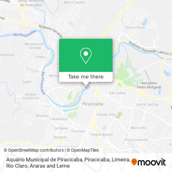 Aquário Municipal de Piracicaba map