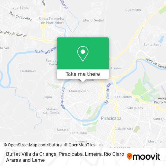 Buffet Villa da Criança map