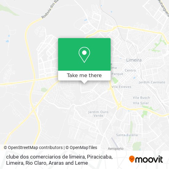 clube dos comerciarios de limeira map