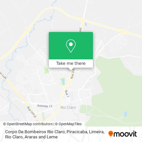 Corpo De Bombeiros Rio Claro map