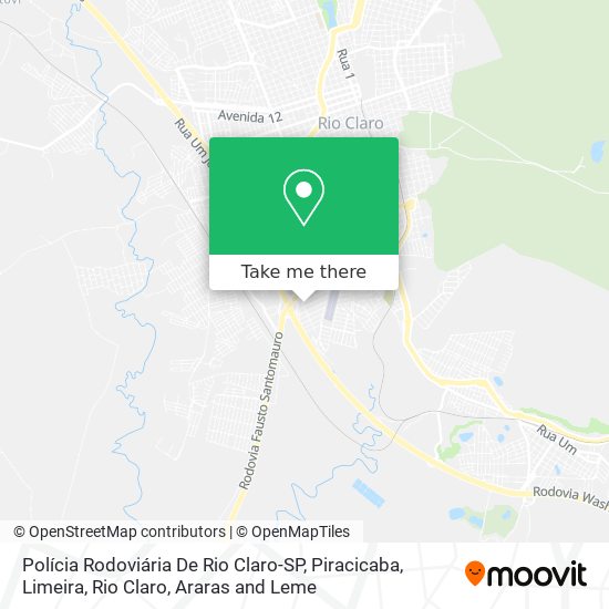 Mapa Polícia Rodoviária De Rio Claro-SP