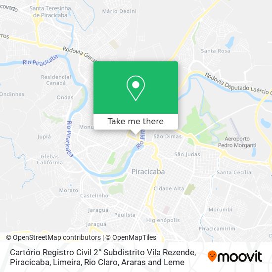 Cartório Registro Civil 2° Subdistrito Vila Rezende map