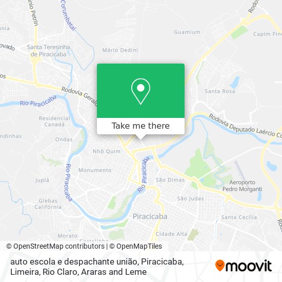 auto escola e despachante união map