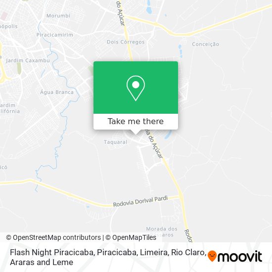 Flash Night Piracicaba map