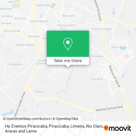 Hp Eventos Piracicaba map