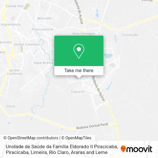 Unidade de Saúde da Família Eldorado II Piracicaba map