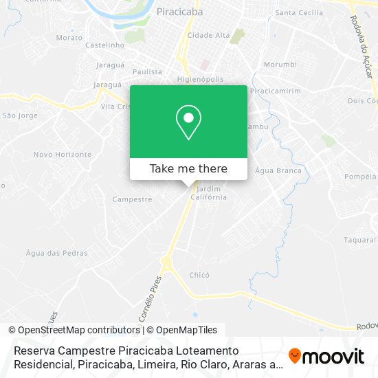 Reserva Campestre Piracicaba Loteamento Residencial map