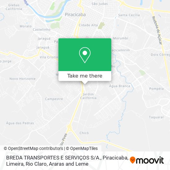 BREDA TRANSPORTES E SERVIÇOS S / A. map