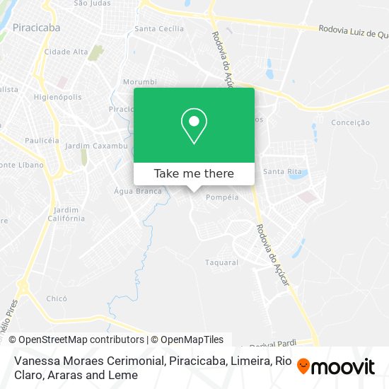 Vanessa Moraes Cerimonial map