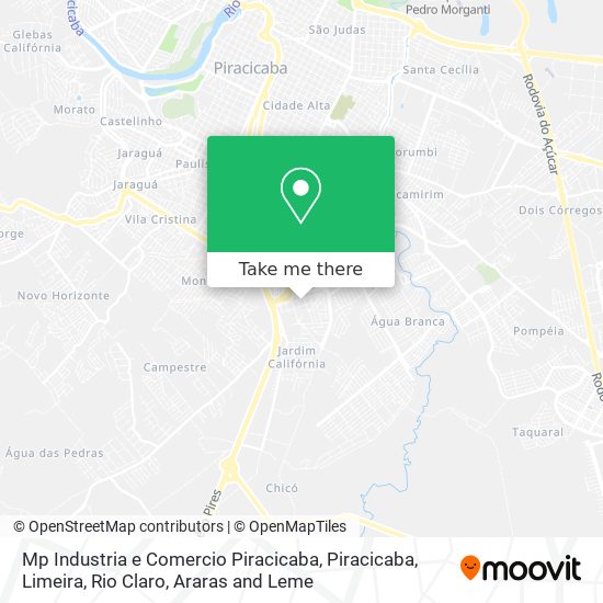 Mp Industria e Comercio Piracicaba map