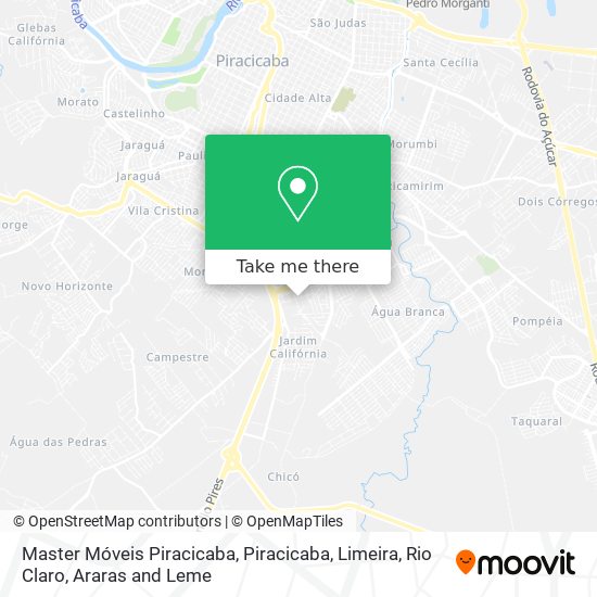 Master Móveis Piracicaba map