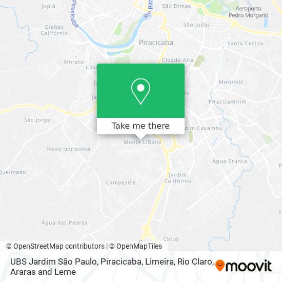 Mapa UBS Jardim São Paulo