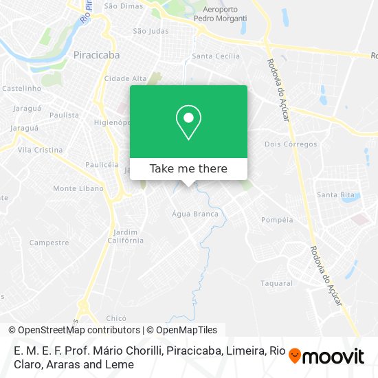 E. M. E. F. Prof. Mário Chorilli map