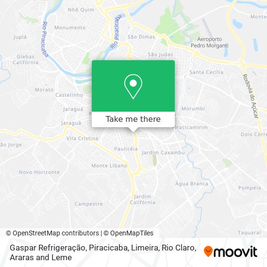 Gaspar Refrigeração map