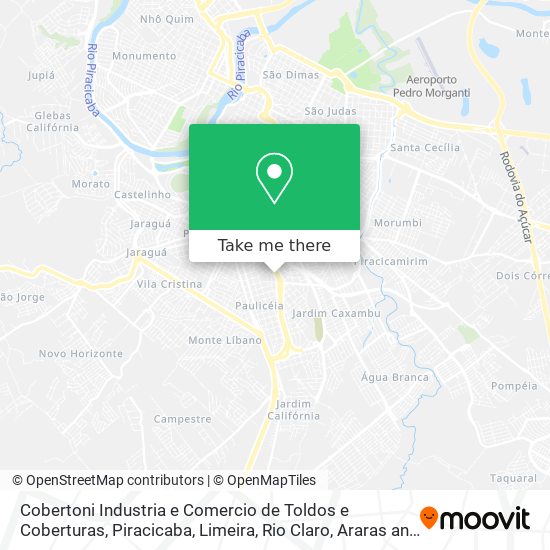 Cobertoni Industria e Comercio de Toldos e Coberturas map