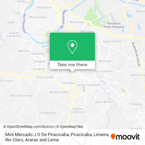 Mini Mercado J O De Piracicaba map