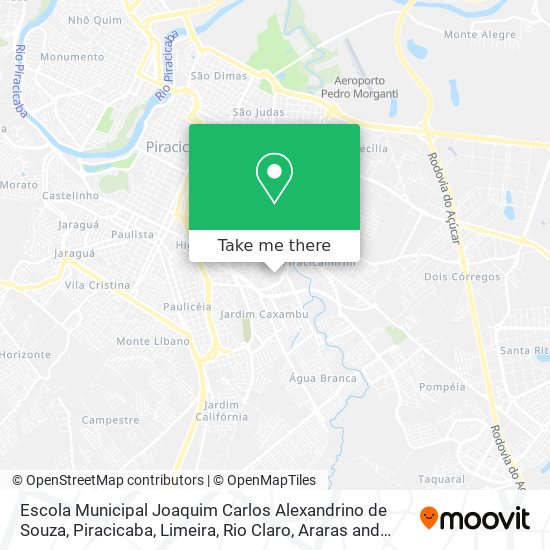 Mapa Escola Municipal Joaquim Carlos Alexandrino de Souza