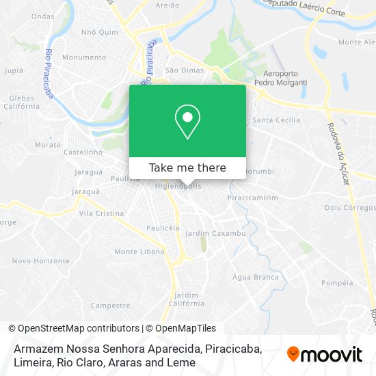 Mapa Armazem Nossa Senhora Aparecida