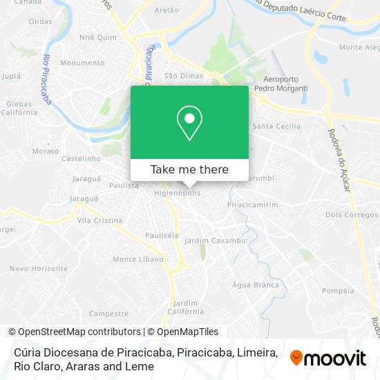 Cúria Diocesana de Piracicaba map