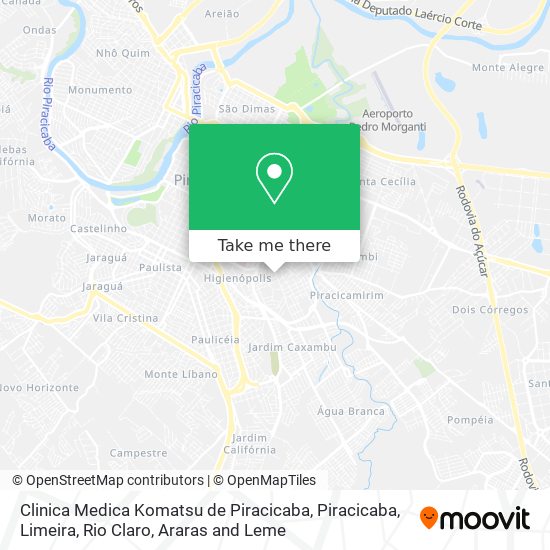 Clinica Medica Komatsu de Piracicaba map