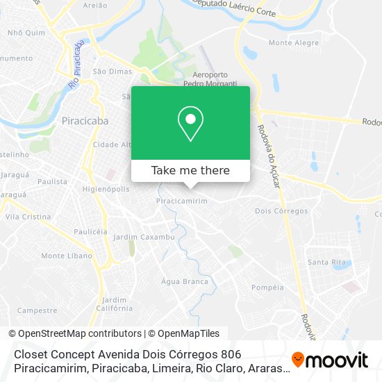 Closet Concept Avenida Dois Córregos 806 Piracicamirim map