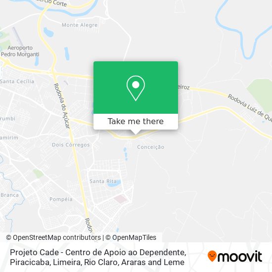 Projeto Cade - Centro de Apoio ao Dependente map