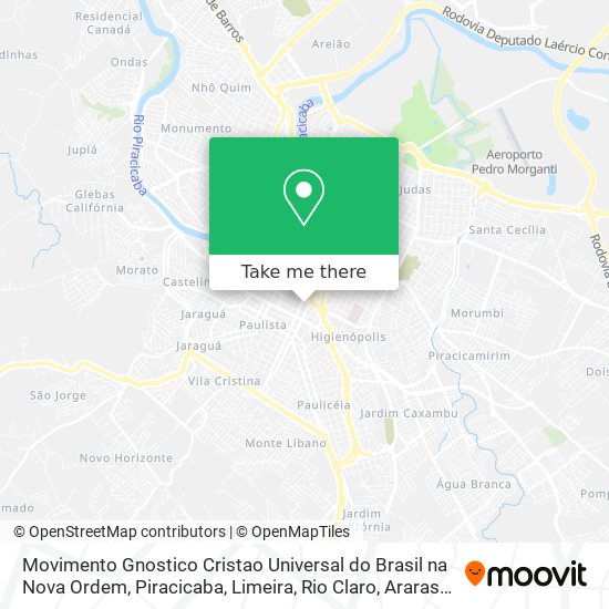Movimento Gnostico Cristao Universal do Brasil na Nova Ordem map