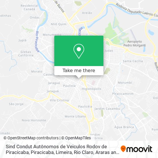 Sind Condut Autônomos de Veiculos Rodov de Piracicaba map