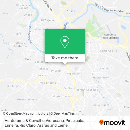 Mapa Verderame & Carvalho Vidracaria