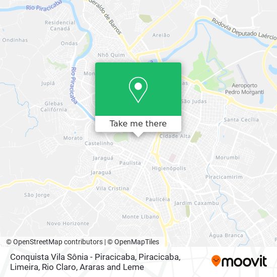 Conquista Vila Sônia - Piracicaba map