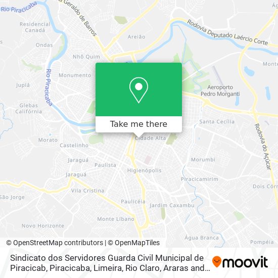 Sindicato dos Servidores Guarda Civil Municipal de Piracicab map
