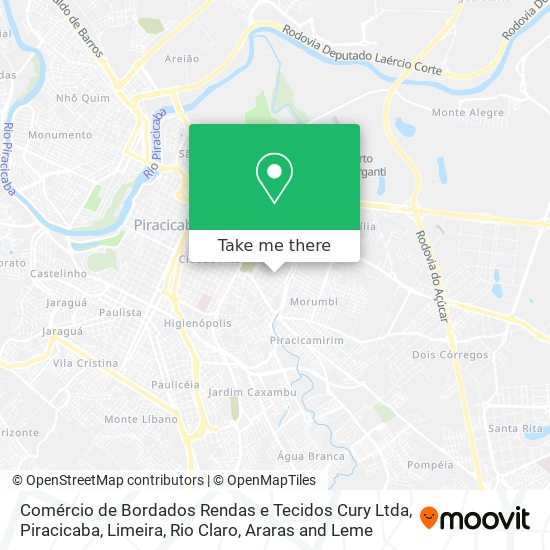 Comércio de Bordados Rendas e Tecidos Cury Ltda map