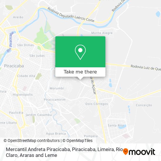 Mercantil Andreta Piracicaba map